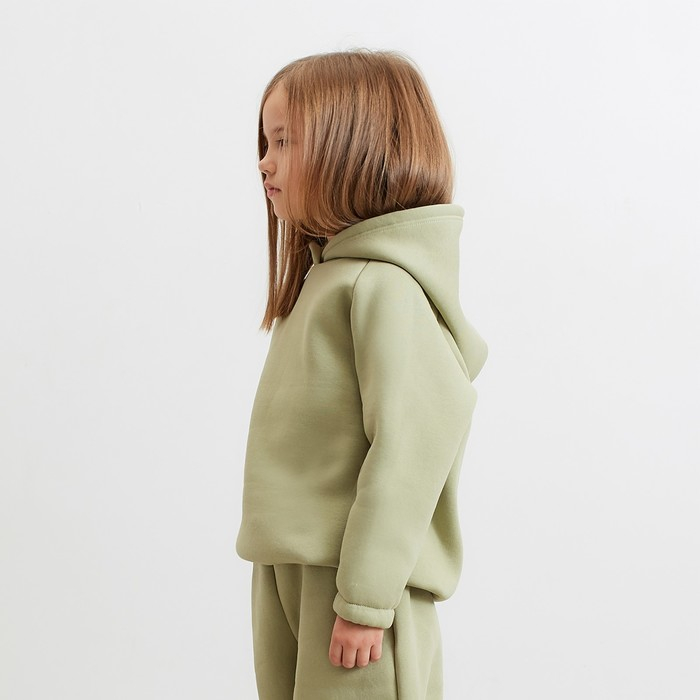 Худи детское MINAKU: Basic Line KIDS цвет оливковый, рост 134