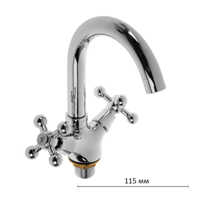 Cмеситель для раковины Accoona A9671, двухвентильный, латунь, хром Cмеситель для раковины Accoona A9671, двухвентильный, латунь, хром