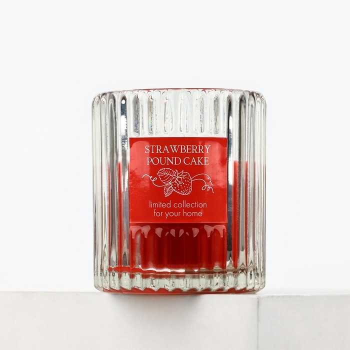 Свеча ароматическая в стекле &laquo;Клубника&raquo;, интерьерная
