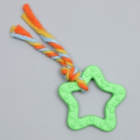 Игрушка жевательная с канатом "Звезда с хвостом", зелёная Игрушка жевательная с канатом "Звезда с хвостом", зелёная