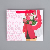 Пакет подарочный ламинированный двухсторонний, упаковка, &laquo;Стиль&raquo;, ML 23 х 27 х 11,5 см