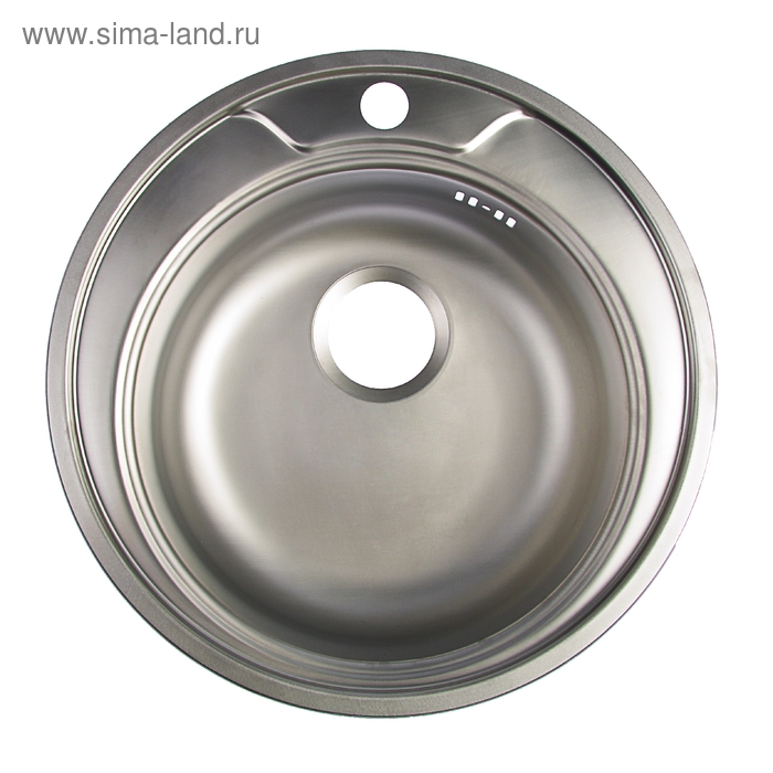 Мойка кухонная Мойка кухонная "Владикс", врезная, с сифоном, d=49 см, нержавеющая сталь 0.6 мм