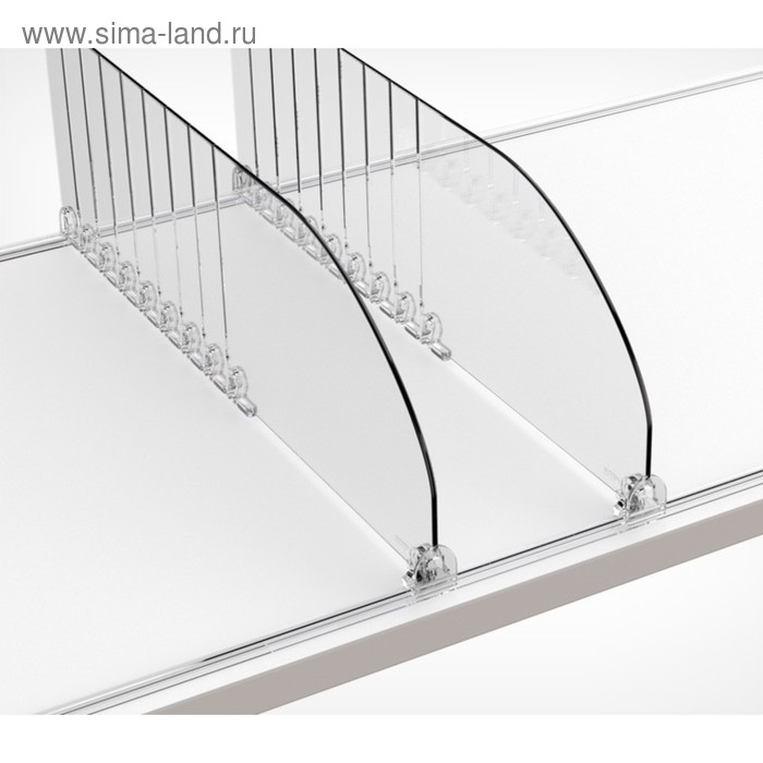 Пластиковый разделитель высотой, 285-485&times;20&times;120 мм, прозрачный