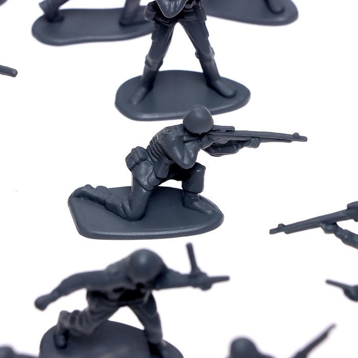 Игровой набор с карточками &laquo;Линия обороны&raquo;, 30 солдатиков и 1 танк