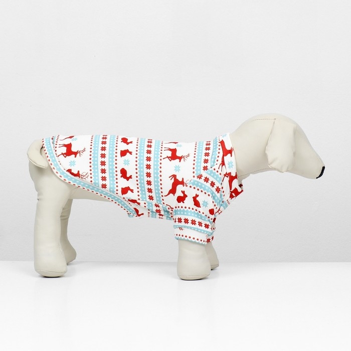 Толстовка Толстовка "Олени", размер XL (ДС 40, ОШ 40, ОГ 50 см), белая