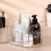 Органайзер для хранения, с ручками, 1 секция, 16,5 &times; 15 &times; 13 см, цвет прозрачный