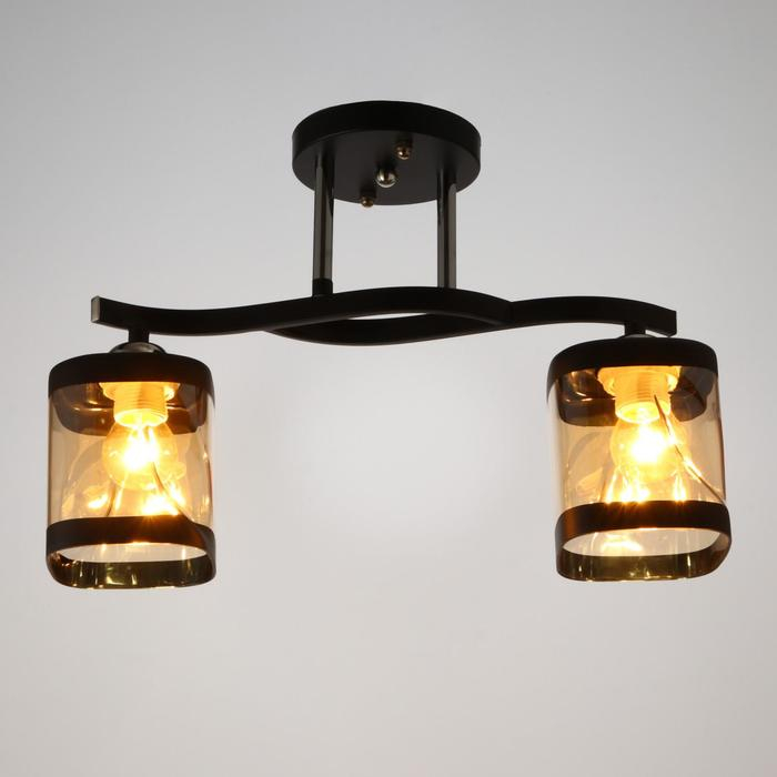 Люстра 1080/2BK 40Вт Е27 черный 40х14х27 см BayerLux