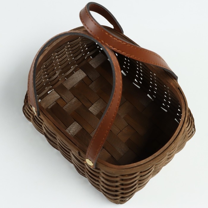 Корзина плетеная, 21 x 16 x 10/22 см, коричневая, секвойя Корзина плетеная, 21 x 16 x 10/22 см, коричневая, секвойя