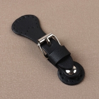 Застёжка для сумки на кнопке, 8 &times; 3 см, цвет чёрный