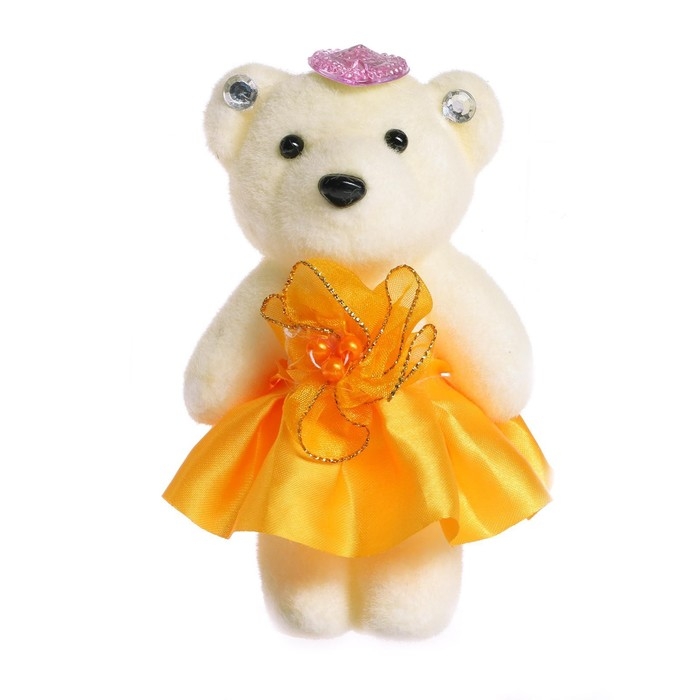 Игрушка из пенопласта &laquo;Мишка в юбочке&raquo;, на ушках камушки, цвета МИКС