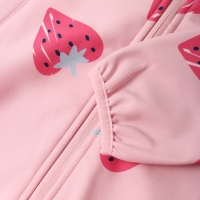 Ветровка на флисе для девочек KAFTAN Клубника, рост 122 Ветровка на флисе для девочек KAFTAN Клубника, рост 122