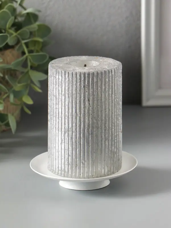 Подсвечник "Чашка на подставке" 10 см, белый