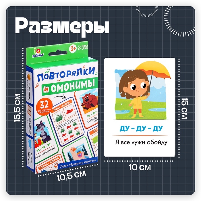 Обучающие карточки &laquo;Повторялки и омонимы&raquo;, 3+