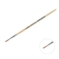 Кисть для рисования, Синтетика Круглая № 2 (диаметр обоймы 2 мм; длина волоса 12 мм), деревянная ручка, Calligrata