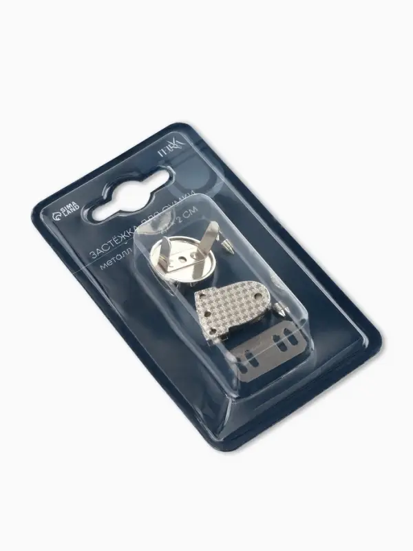 Застёжка для сумки TEIRA, металлическая, 11.9 г, 2.7&times;2 см, цвет серебряный