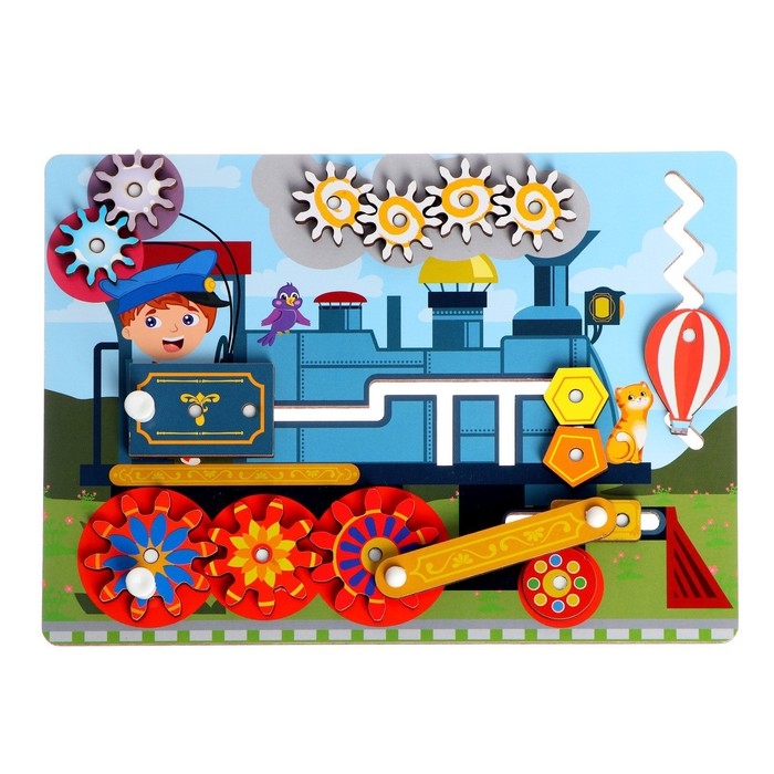 Бизиборд - обучающая доска &laquo;Паровоз&raquo;