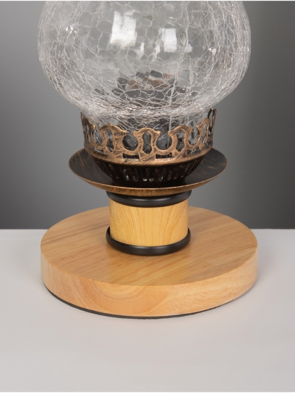 Лампа настольная BayerLux ЭКО "Татьяна" 1х40Вт Е27 светло-коричневый 14х14х34см