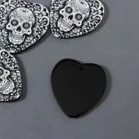 Декор для творчества акрил "Череп в сердце" 4,3х3,7х0,2 см