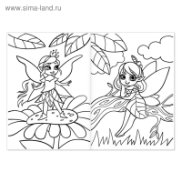Раскраска для девочек &laquo;Сказочные феи&raquo;, 16 стр., формат А4