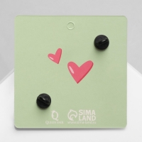 Набор значков (2 шт.) &laquo;Лягушки&raquo;, цвет зелёный в чёрном металле