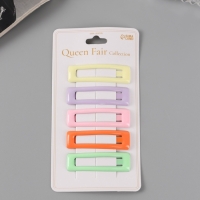 Невидимка для волос "Милен" (набор 5 шт) нежность, 5 см, микс