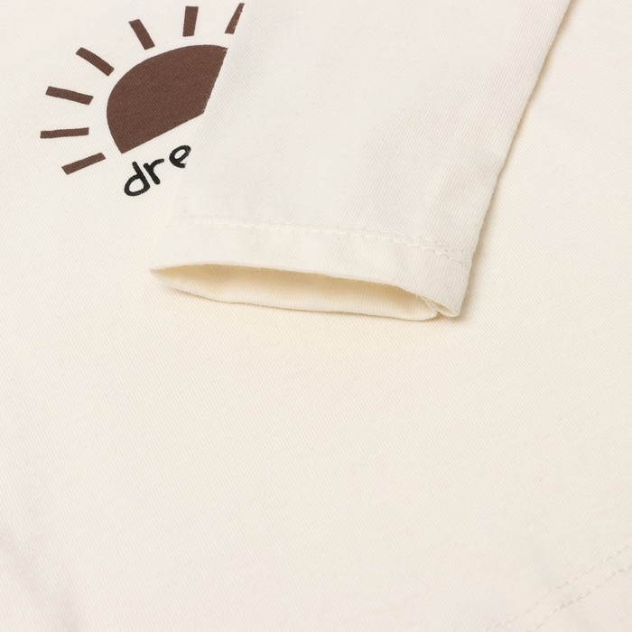 Комплект: футболка с дл. рукавом и брюки Крошка Я Dreamer, рост 92-98 см, бежевый