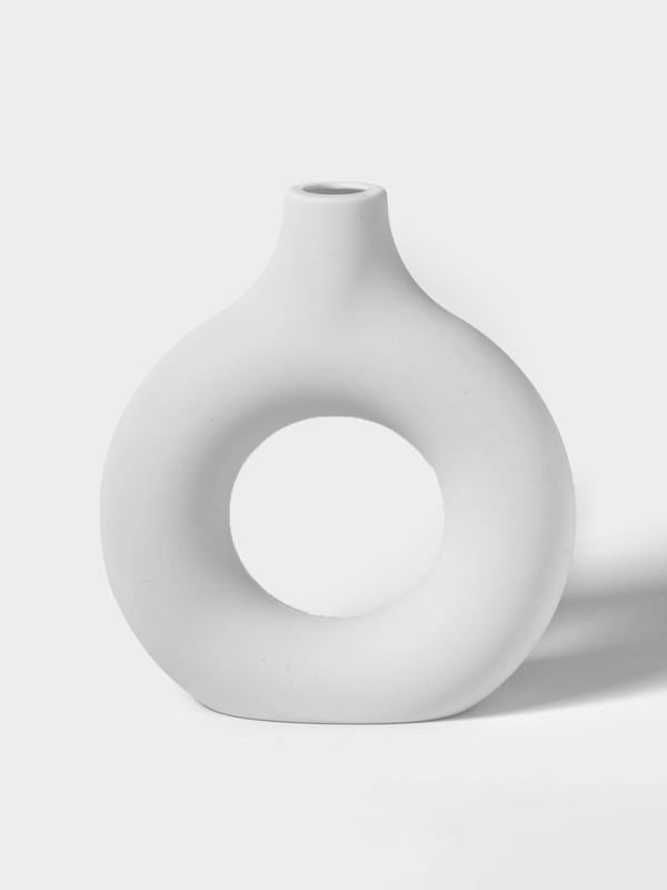 Ваза для сухоцветов Ваза для сухоцветов "Ring" 5х18х19,5 см, цвет белый