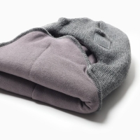 Шапка-шлем детский, цвет тёмно-серый, размер 46-50