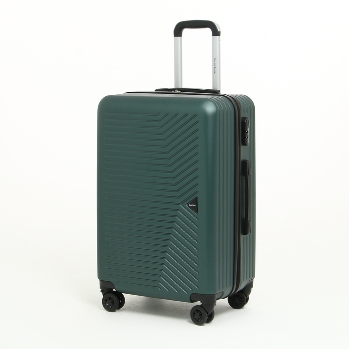 Чемодан средний 78 л (M), отдел на молнии, 4 колеса, цвет зелёный Чемодан средний 78 л (M), отдел на молнии, 4 колеса, цвет зелёный