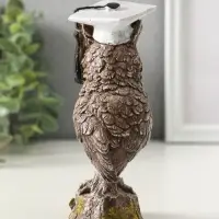 Фигура "Филин ученый", высота 14 см, коричневый