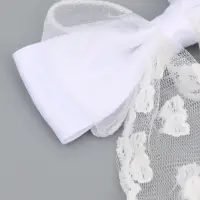 Бант для волос на заколке с лентами &laquo;Сердечки&raquo;, белый, Принцессы