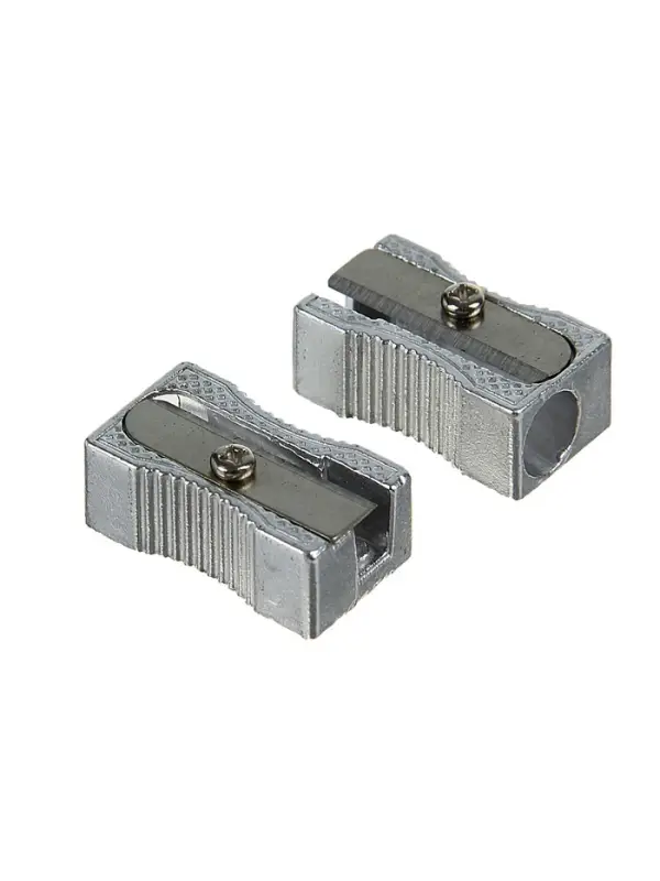 Точилка для карандашей одинарная Calligrata &laquo;Командор&raquo;, металлический корпус, серебристая