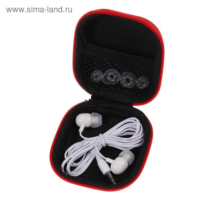 Футляр для наушников, квадратный, мат. верха: экокожа, 80х80х30 мм, черный Футляр для наушников, квадратный, мат. верха: экокожа, 80х80х30 мм, черный