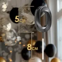 Свеча в торт на шпажке &laquo;Цифра 0&raquo;, черная, 5 см