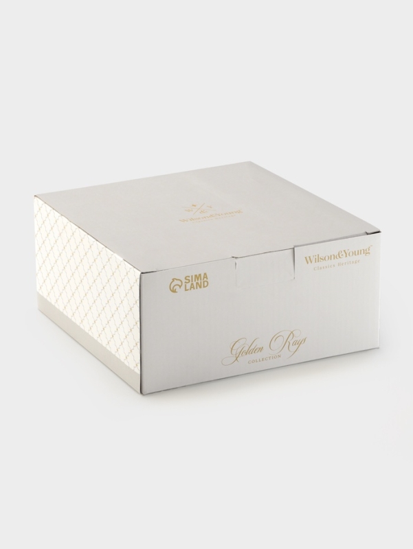 Чайная пара WY Golden rays, 220 мл, фарфор, белая