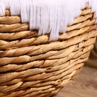 Корзина плетеная 40x40x20 см, водный гиацинт