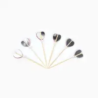 Шпажки "сердечки бусинки" (набор 6 шт)