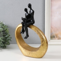 Сувенир полистоун "Абстракция. Чтение книги" золото с чёрным 18,5х6х25 см Сувенир полистоун "Абстракция. Чтение книги" золото с чёрным 18,5х6х25 см