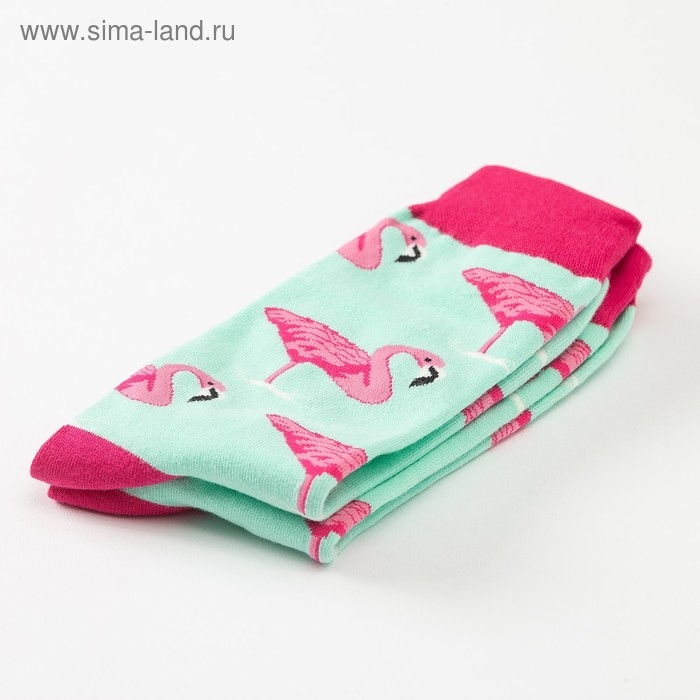 Носки MINAKU &laquo;Фламинго&raquo;, размер 36-41 (23-27 см)