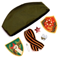 Набор военного &laquo;Молодой солдат&raquo;: пилотка, значок, георгиевская лента, нашивка, р-р 54-56