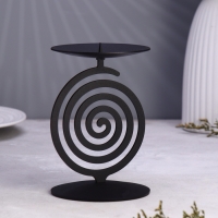 Подсвечник "Спираль" 11х10х16см, чёрный Подсвечник "Спираль" 11х10х16см, чёрный