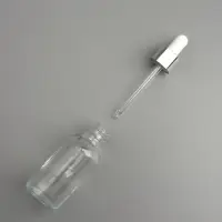 Бутылочка для хранения, с пипеткой, 30 мл, цвет серебристый/белый