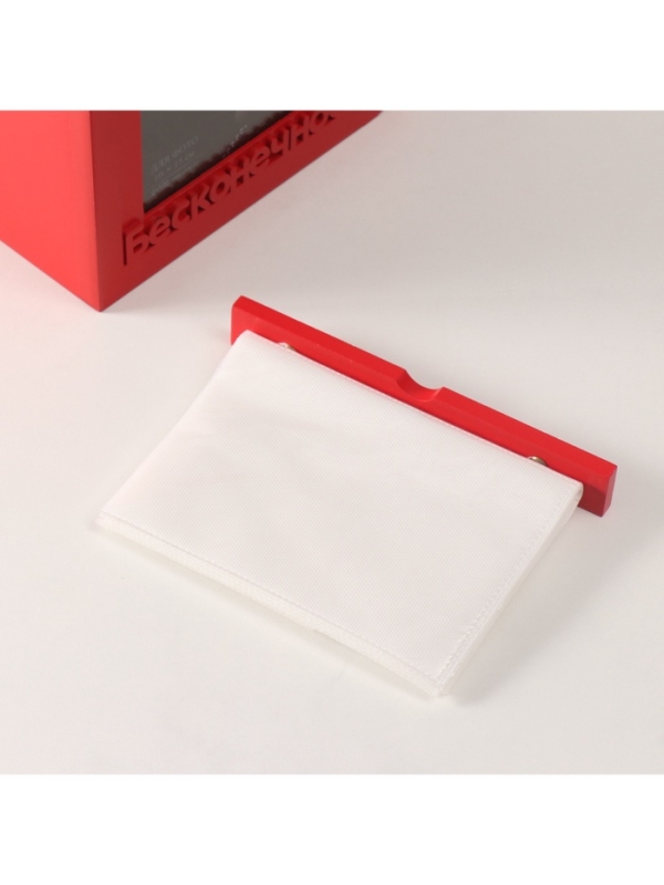 Фотоархив на 96 фото 10х15 см + рамка 10х15 см "Бесконечно" красный 20х15х12 см