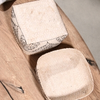 Корзинка плетеная "Бонтанг" бамбук 19х19х14 см, светлая