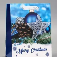 Пакет подарочный ламинированный "Рождество", 18 х 23 х 10 см