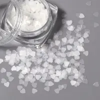 Пайетки для декора &laquo;Сердечки&raquo;, белые