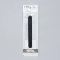 Пилка стеклянная для ногтей, 14.2 см, в футляре, чёрная