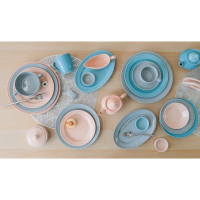 Тарелка мелкая &laquo;Акварель&raquo;, d=24 см, цвет светло-серый