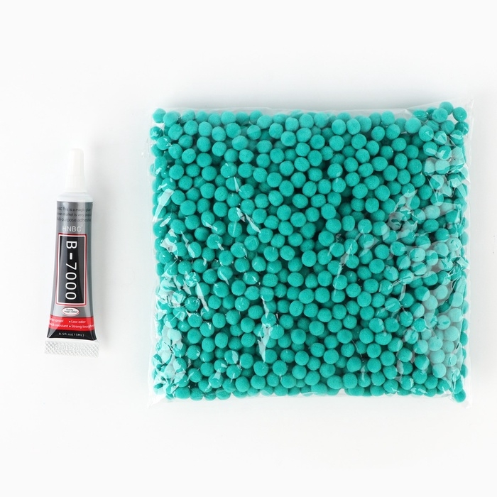 Игрушка помпонами &laquo;Зайка&raquo;, цвет мятный