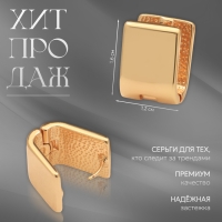 Серьги металл &laquo;Аккорд&raquo; гладкие, цвет золото